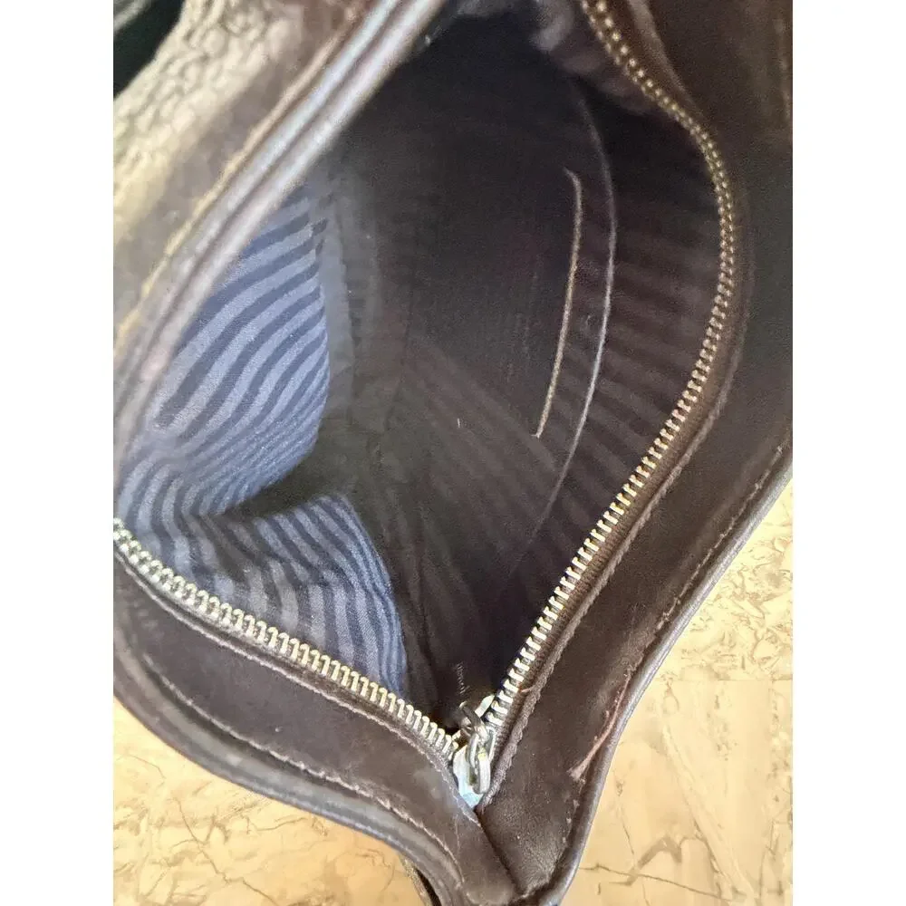 Vintage COACH #6807 Black "Hudson Small Zip" pebbled Leather Shoulder Bag - Picture 11 of 12